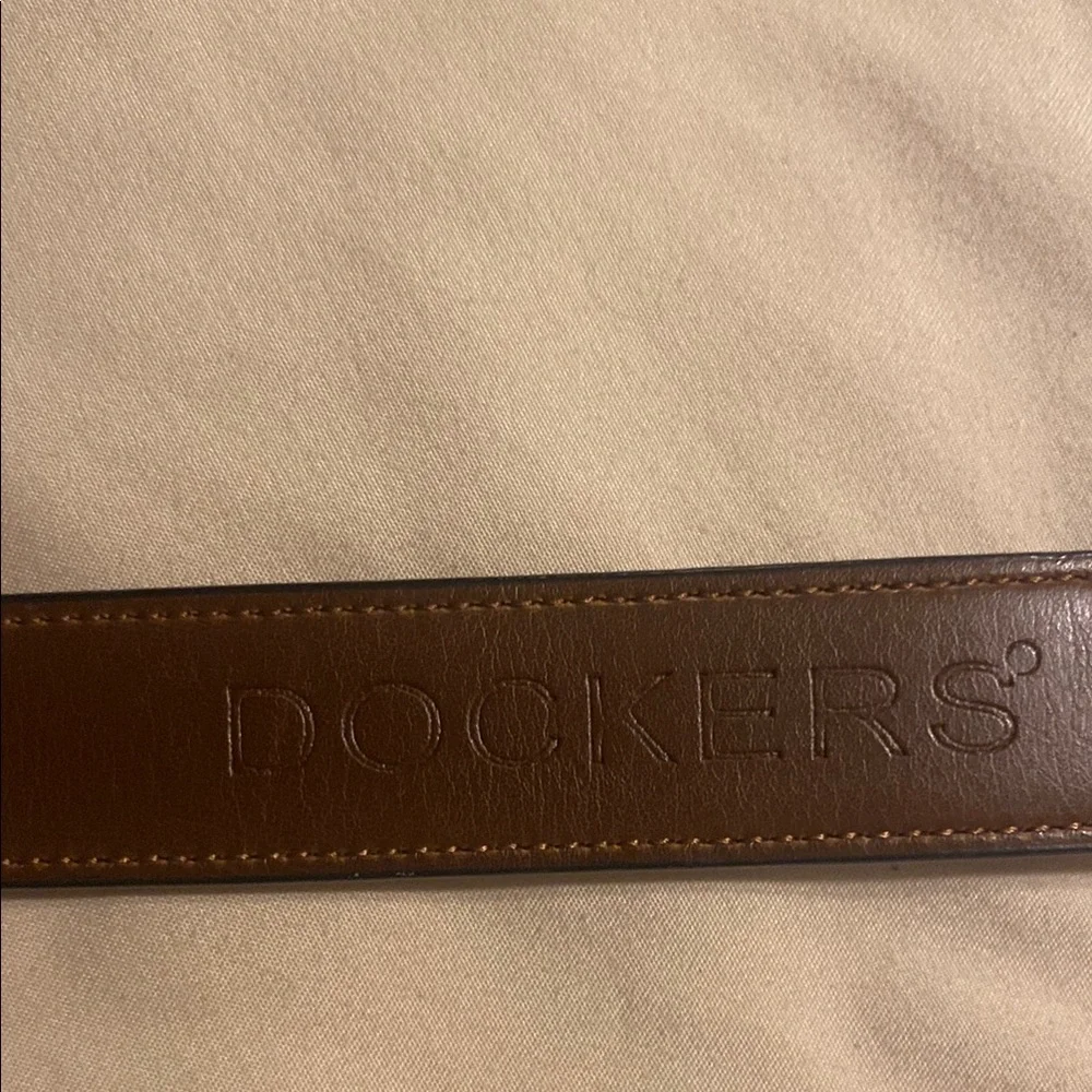 Dockers Brown and Silver Belt Classic Accessories